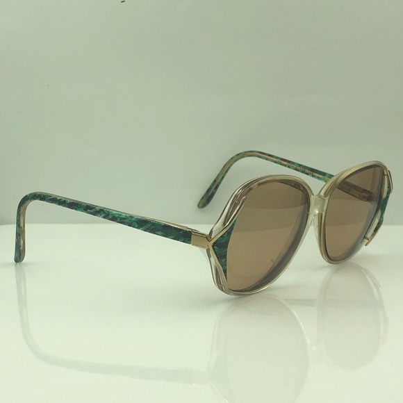 Svank Optical Blue Gold Oval Sunglasses - Picture 2 of 4